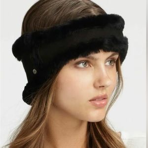 Ugg shearling headband, black